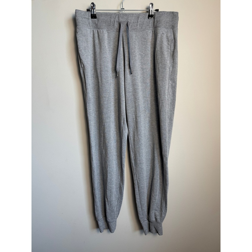 Tuff Athletics Joggers Heather Gray‎ Drawstring Womens Large Athleisure Casual